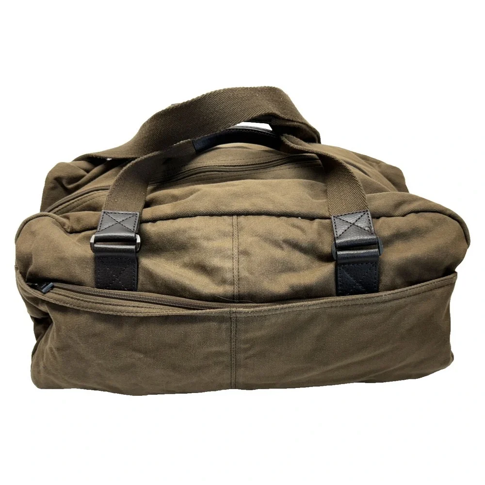Marc New York Essex Men's Duffel Bag, Tan, Andrew Marc Canvas Leather